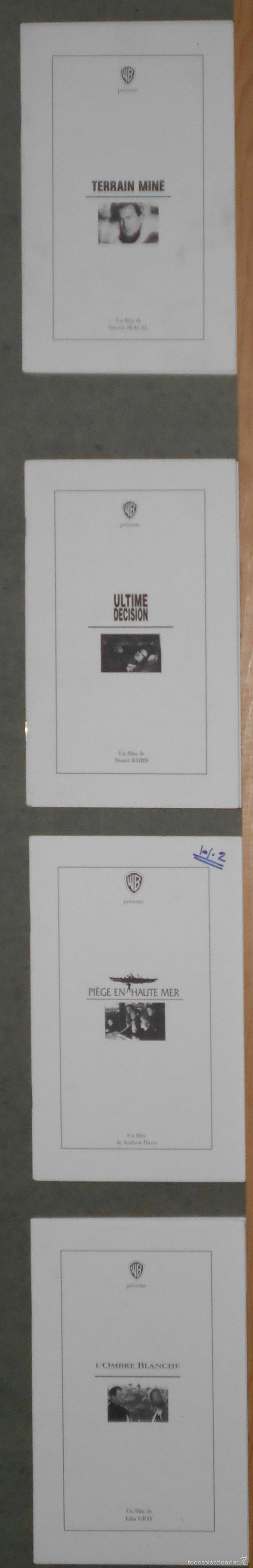Cinema: G6316 STEVEN SEAGAL COLECCION 4 GUIAS PRESSBOOK ORIGINALES FRANCESAS