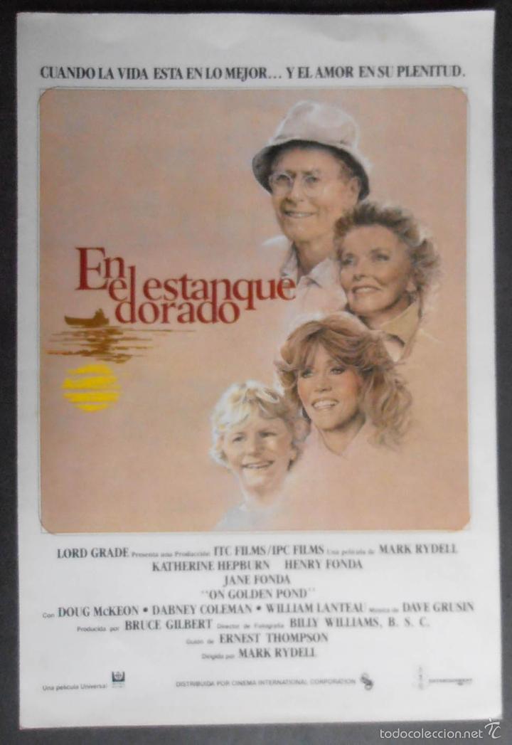 Cinema: (1358) EL ESTANQUE DORADO, GUIA DE CINE DE 4 PAG,FORMATO A4 APROX, VER FOTOS
