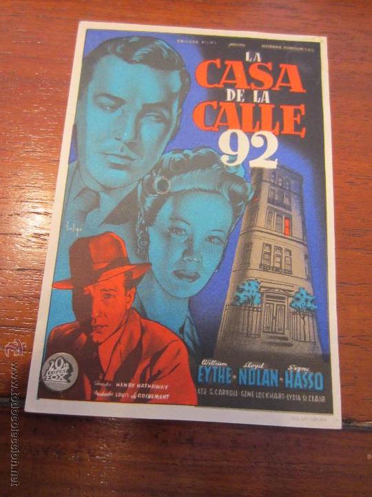 Cine: La Casa de la Calle 92. Solig&oacute;. Sencillo de 20Th Century