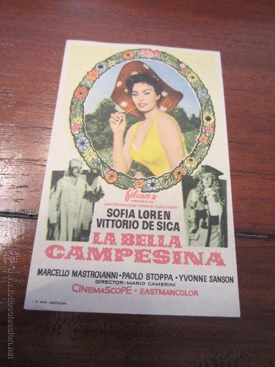 Cine: LA BELLA CAMPESINA SOFIA LOREN VITTORIO DE SICA