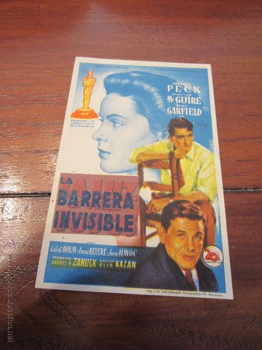 Cine: La Barrera Invisible. Solig&oacute;. Sencillo de 20Th Century Fox.