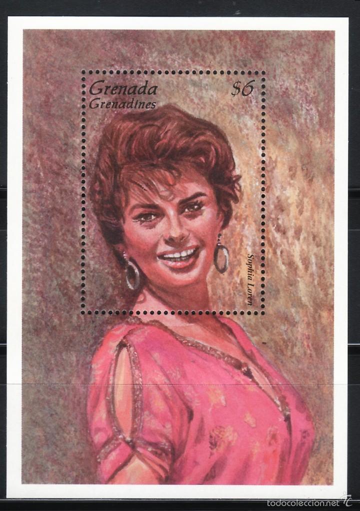 Cine: SELLOS TEMA CINE. GRENADA GRENADINES 1995 SOPFIA LOREN HB 342