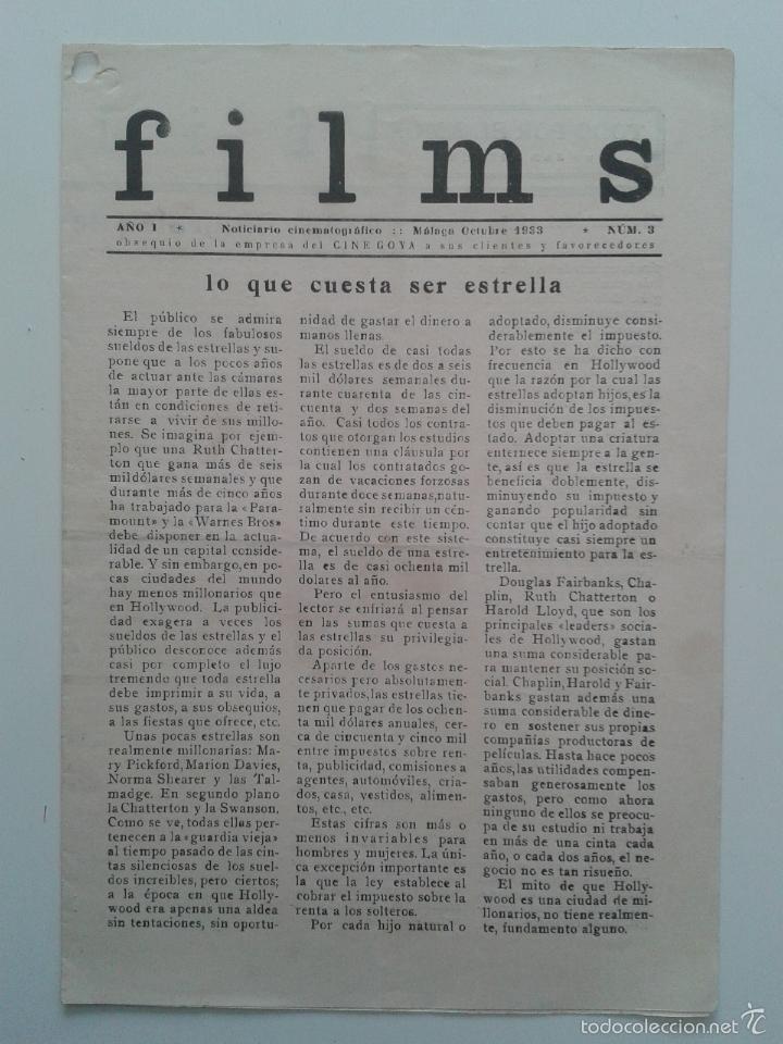 Cinema: GUIA NOTICIARIO CINEMATOGRAFICO FILMS CINE GOYA MALAGA 1933 N&ordm; 3 LAUREL & HARDY CLIVE BOOK KIEPURA