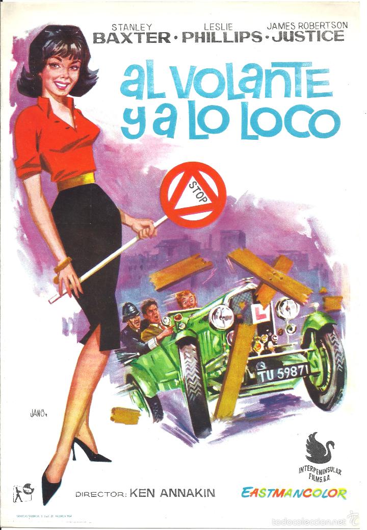 Cinema: G6555 AL VOLANTE Y A LO LOCO JULIE CHRISTIE AUTOMOVILISMO GUIA ORIGINAL INTERPENINSULAR ESTRENO