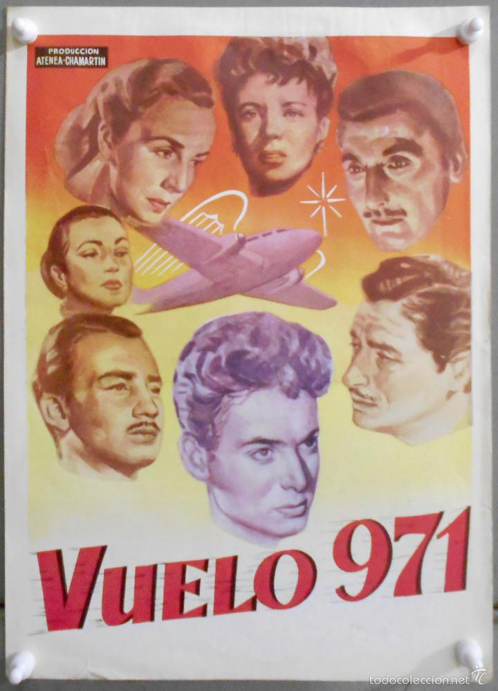 Cinema: G6596 VUELO 971 VICENTE PARRA ADOLFO MARSILLACH JOSE BODALO GUIA ORIGINAL CHAMARTIN ESTRENO