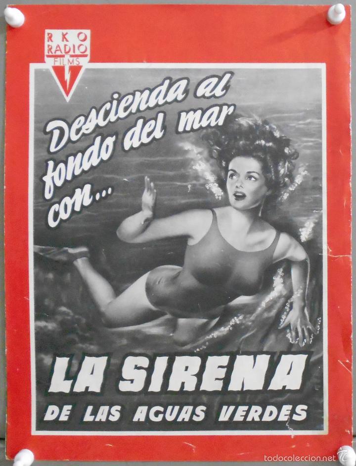 Cinema: G6608 LA SIRENA DE LAS AGUAS VERDES JANE RUSSELL SUBMARINISMO GUIA ORIGINAL RKO RADIO ESTRENO