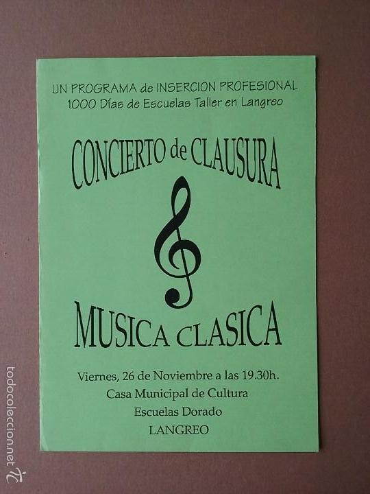 Cinema: DIPTICO CONCIERTO DE CLAUSURA ESCUELAS TALLER. ESCUELAS DORADO. EDUARDO RIOS. LANGREO.