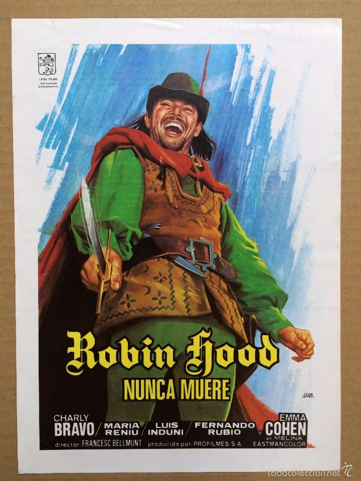Cine: ROBIN HOOD NUNCA MUERE, GU&Iacute;A ORIGINAL SENCILLA, , JANO, CHARLY BRAVO