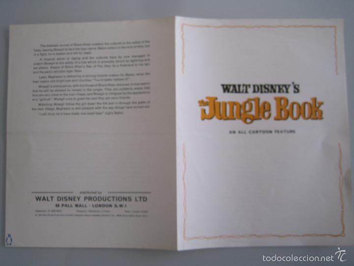 Cine: el libro de la selva jungle book walt disney guia publicitaria americana original estreno