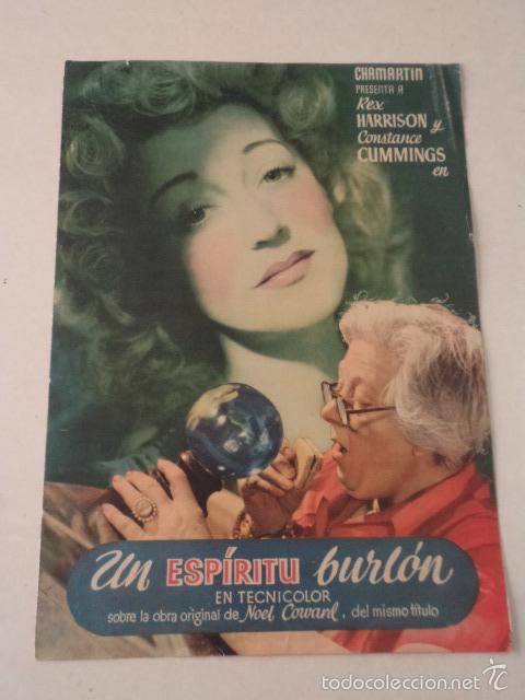 Cine: GU&Iacute;A CINEMATOGR&Aacute;FICA UN ESP&Iacute;RITU BURL&Oacute;N - REX HARRISON Y CONSTANCE CUMMINGS