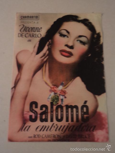 Cine: GU&Iacute;A CINEMATOGR&Aacute;FICA SALOM&Eacute; LA EMBRUJADA - YVONNE DE CARLO, ROD CAMERON Y DAVID BRUCE