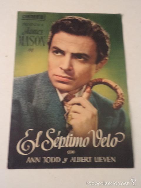Cine: GU&Iacute;A CINEMATOGR&Aacute;FICA EL S&Eacute;PTIMO VELO - JAMES MASON, ANN TODD Y ALBERT LIEVEN