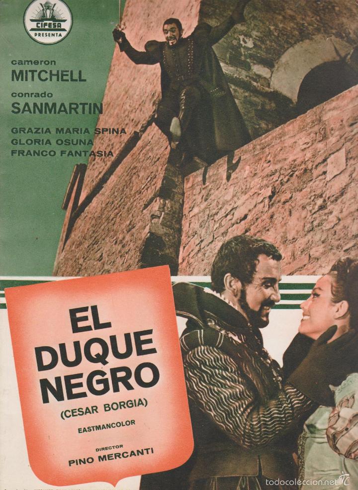 Cinema: El Duque Negro. Gu&iacute;a de Cifesa. 4 hojas.