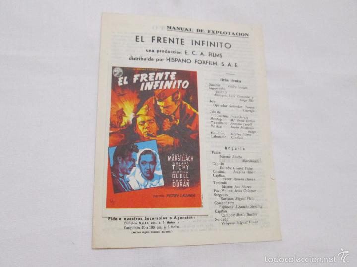 Cinema: EL FRENTE INFINITO - ADOLFO MARSILLACH // GERARD TICHY // ETC. - FOXFILM - SIN A&Ntilde;O