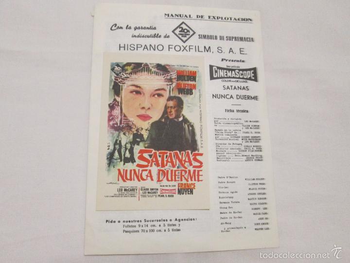 Cinema: SATANAS NUNCA DUERME - WILLIAM HOLDEN // CLIFFTON WEBB // ETC. - 20TH - SIN A&Ntilde;O