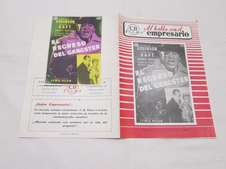 Cinema: EL REGRESO DEL GANGSTER - EDWARD G. ROBINSON - CB FILMS AL HABLA CON EL EMPRESARIO