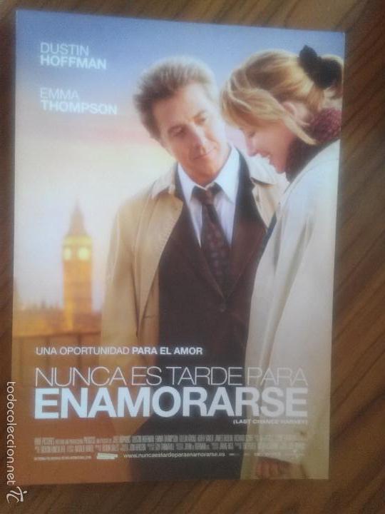 Cinema: NUNCA ES TARDE PARA ENAMORARSE. GUIA PUBLICITARIA. BUEN ESTADO. COLOR. DOS CARAS. RARO