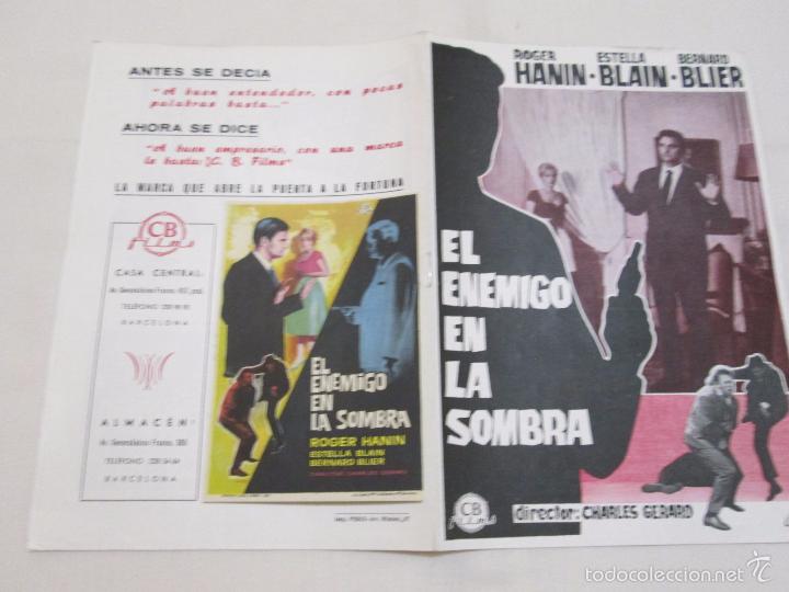 Cinema: EL ENEMIGO EN LA SOMBRA - ROGER HANIN - CB FILMS