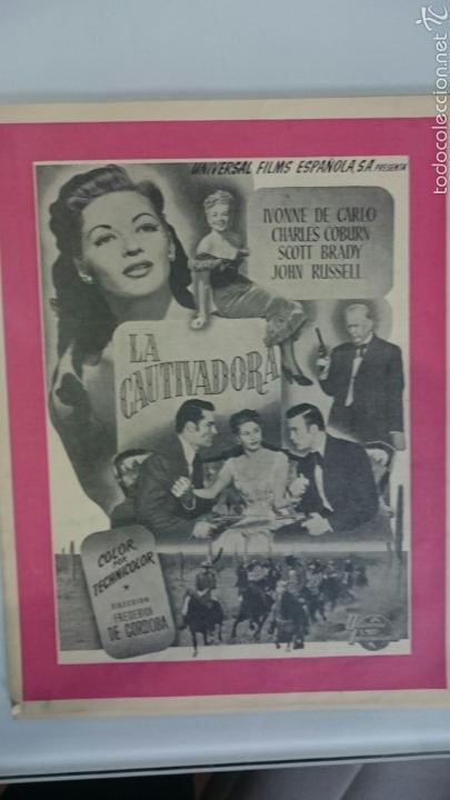 Kino: La cautivadora. Folleto gu&iacute;a de la pel&iacute;cula.