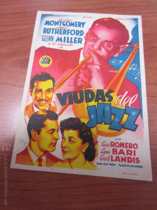 Cine: VIUDAS DEL JAZZ PROGRAMA SENCILLO 20TH CENTURY FOX SOLIGO CAROLE LANDIS GLENN MILLER