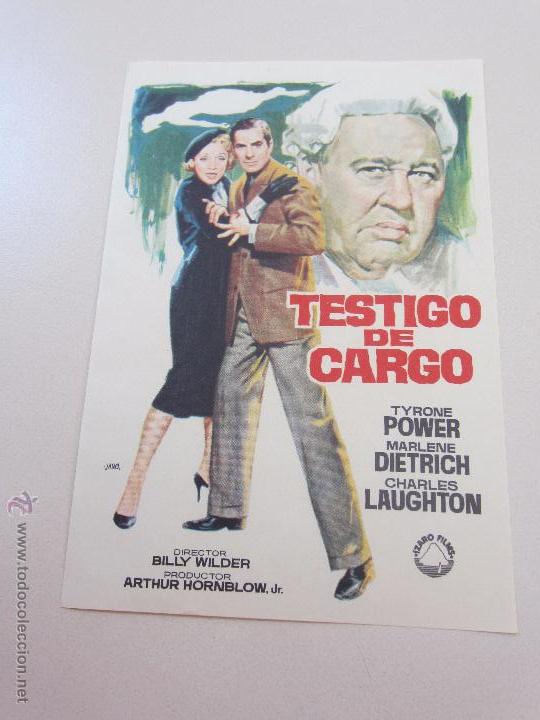 Cine: TESTIGO DE CARGO TYRONE POWER MARLENE DIETRICH AGATHA CHRISTI