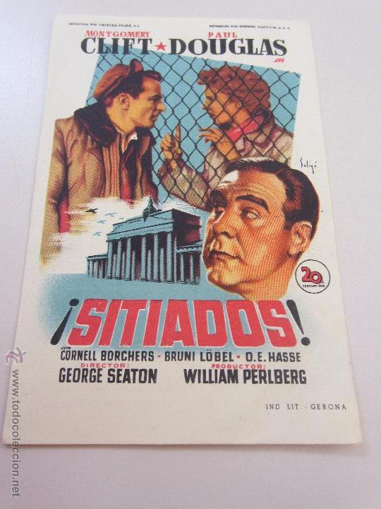 Cine: SITIADOS MONTGOMERY CLIFT PAUL DOUGLAS SOLIGO