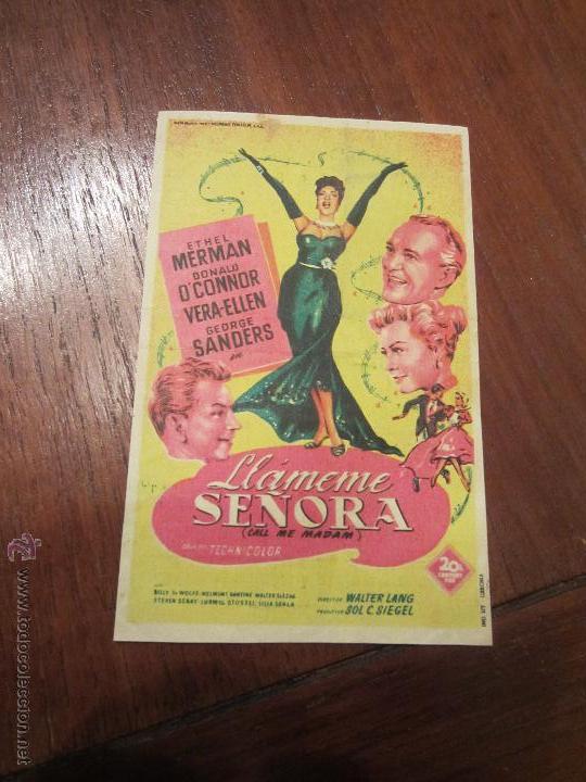 Cine: LLAMEME SE&Ntilde;ORA (SOLIG&Oacute;) (Ethel Merman - Donald O'Connor - Vera-Ellen - George Sanders)