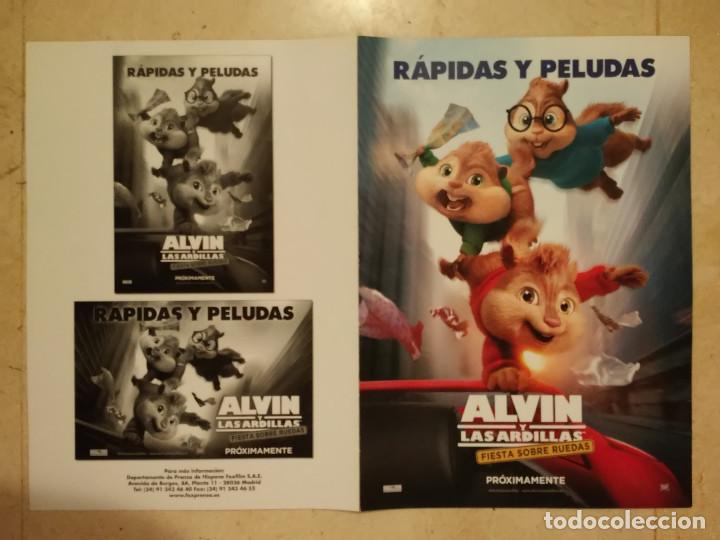 Cine: GUIA ORIGINAL DOBLE - A4 - ALVIN Y LAS ARDILLAS FIESTA SOBRE RUEDAS - DIBUJOS ANIMADOS