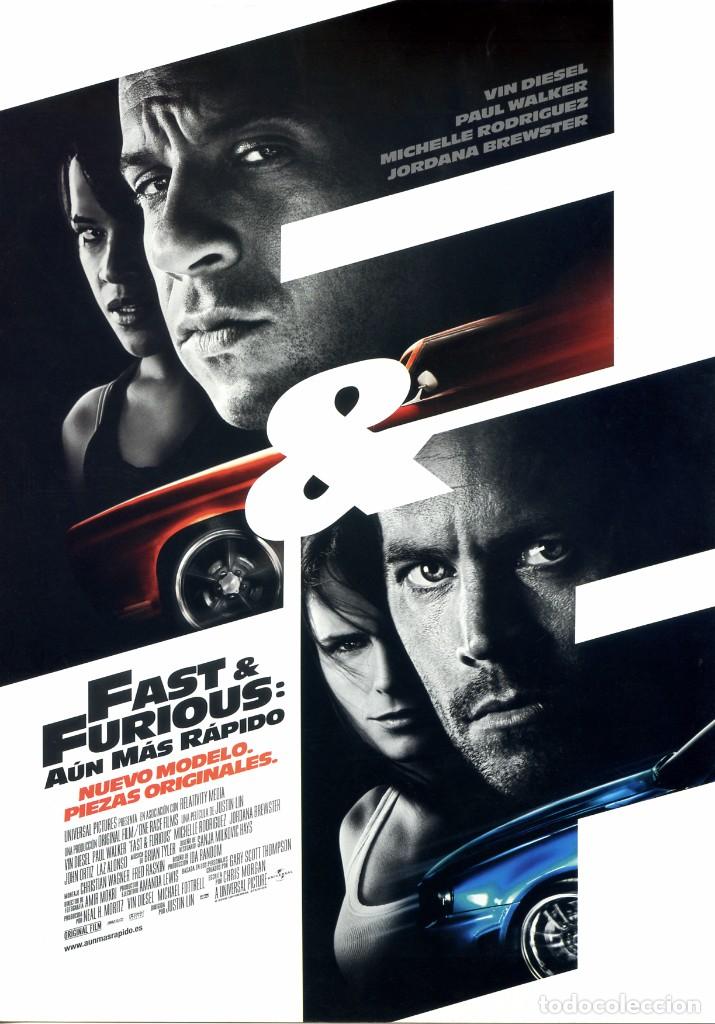 Cinema: FAST & FURIOUS A&Uacute;N M&Aacute;S R&Aacute;PIDO (GU&Iacute;A ORIGINAL DOBLE 4 P&Aacute;GINAS CON FOTOS)