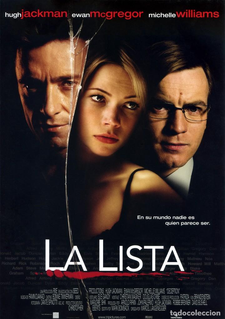 Cinema: LA LISTA (GU&Iacute;A ORIGINAL DOBLE DE LUJO 6 P&Aacute;GINAS CON FOTOS)
