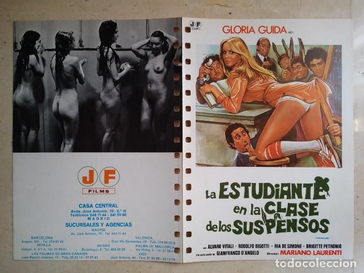 Cine: GUIA ORIGINAL DOBLE - A4 - LA ESTUDIANTE EN LA CLASE DE LOS SUSPENSOS - CLASIFICADA S - GLORIA GUIDA