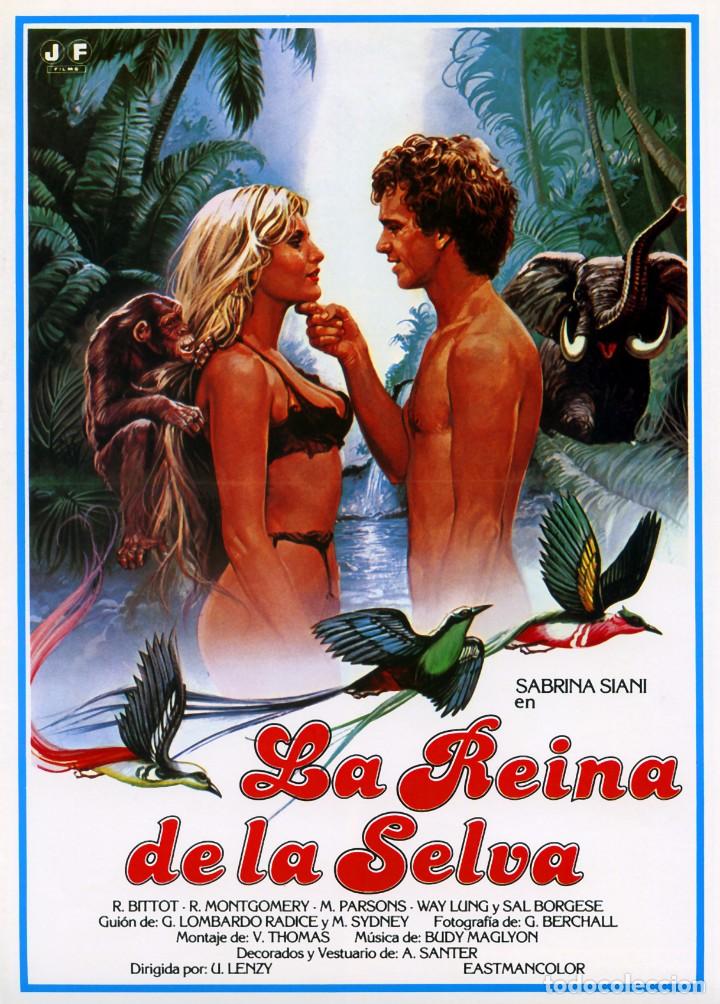 Cine: LA REINA DE LA SELVA (GU&Iacute;A ORIGINAL DOBLE CON FOTOS DE SU ESTRENO EN ESPA&Ntilde;A) DIRECTOR UMBERTO LENZY