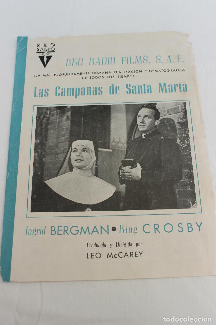 Cine: LAS CAMPANAS DE SANTA MARIA, RKO RADIO FILMS. INGRID BERGMAN Y BING CROSBY