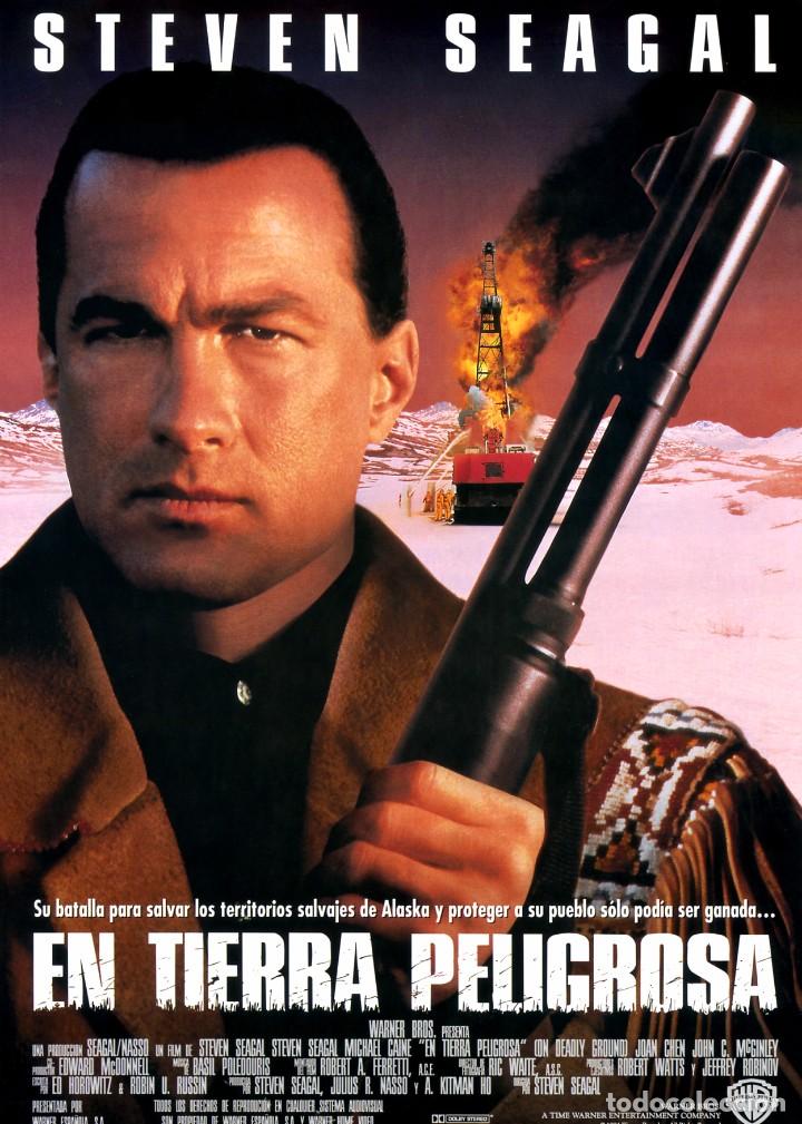 Cinema: EN TIERRA PELIGROSA (GU&Iacute;A ORIGINA SIMPLE CON FOTOS DE SU ESTRENO EN ESPA&Ntilde;A) STEVEN SEAGAL