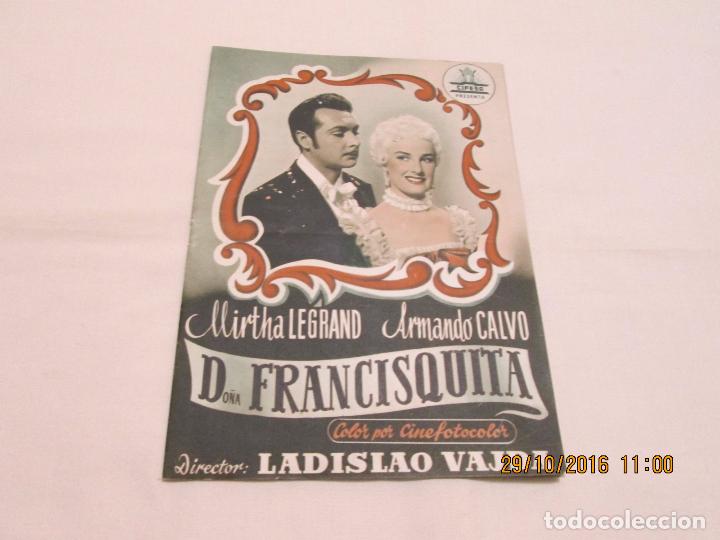 Cinema: DO&Ntilde;A FRANCISQUITA - MIRTHA LEGRAND - CIFESA