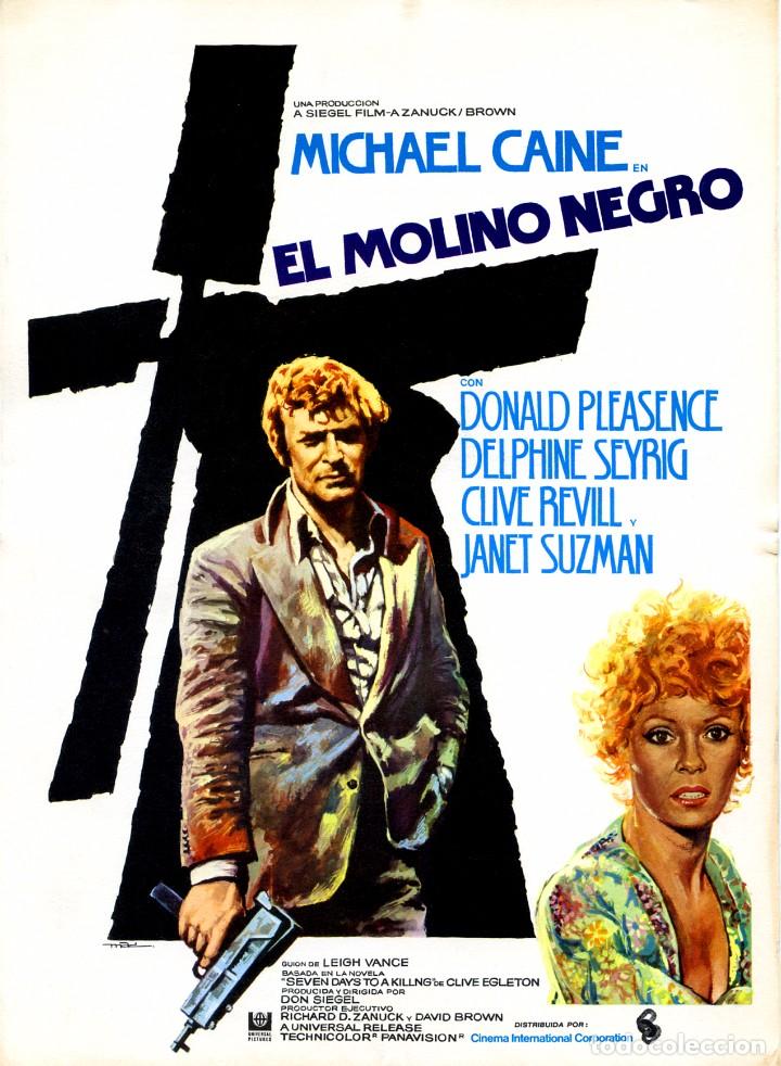 Kino: EL MOLINO NEGRO (GU&Iacute;A ORIGINAL DOBLE CON FOTOS DE SU ESTRENO EN ESPA&Ntilde;A) MICHAEL CAINE