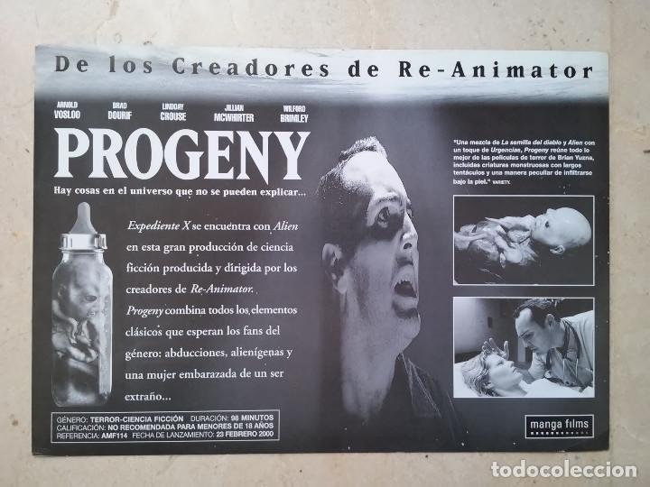 Cine: GUIA ORIGINAL DE VIDEOCLUB -A4- PROGENY - TERROR - GORE - BRIAN YUZNA - RE-ANIMATOR