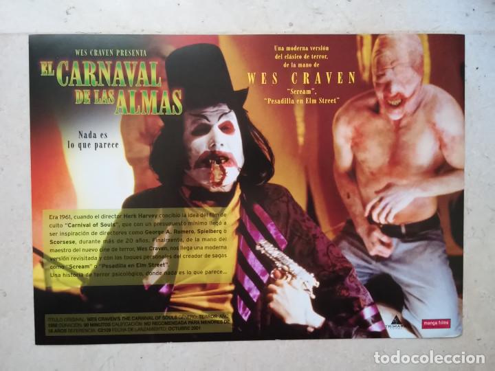 Kino: GUIA ORIGINAL DE VIDEOCLUB -A4- EL CARNAVAL DE LAS ALMAS - TERROR - WES CRAVEN