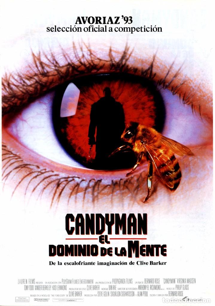 Cine: CANDYMAN EL DOMINIO DE LA MENTE (GU&Iacute;A ORIGINAL DE LUJO 8 P&Aacute;GINAS DE SU ESTRENO EN ESPA&Ntilde;A) TERROR
