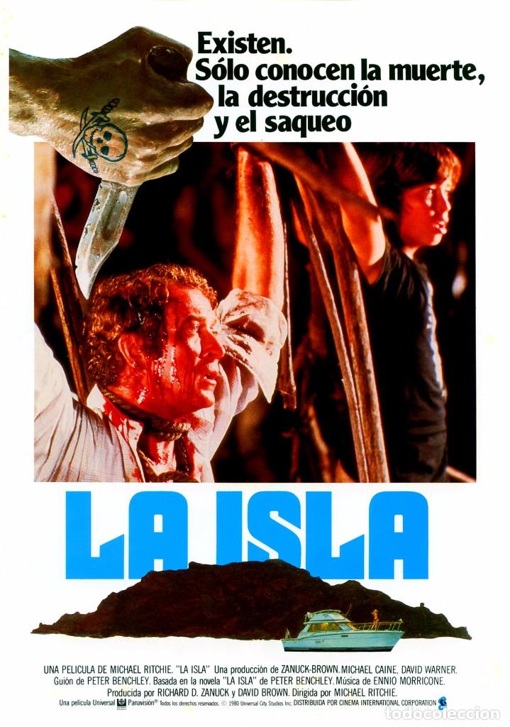 Cine: LA ISLA (GU&Iacute;A ORIGINAL DOBLE CON FOTOS DE SU ESTRENO EN ESPA&Ntilde;A) MICHAEL CAINE