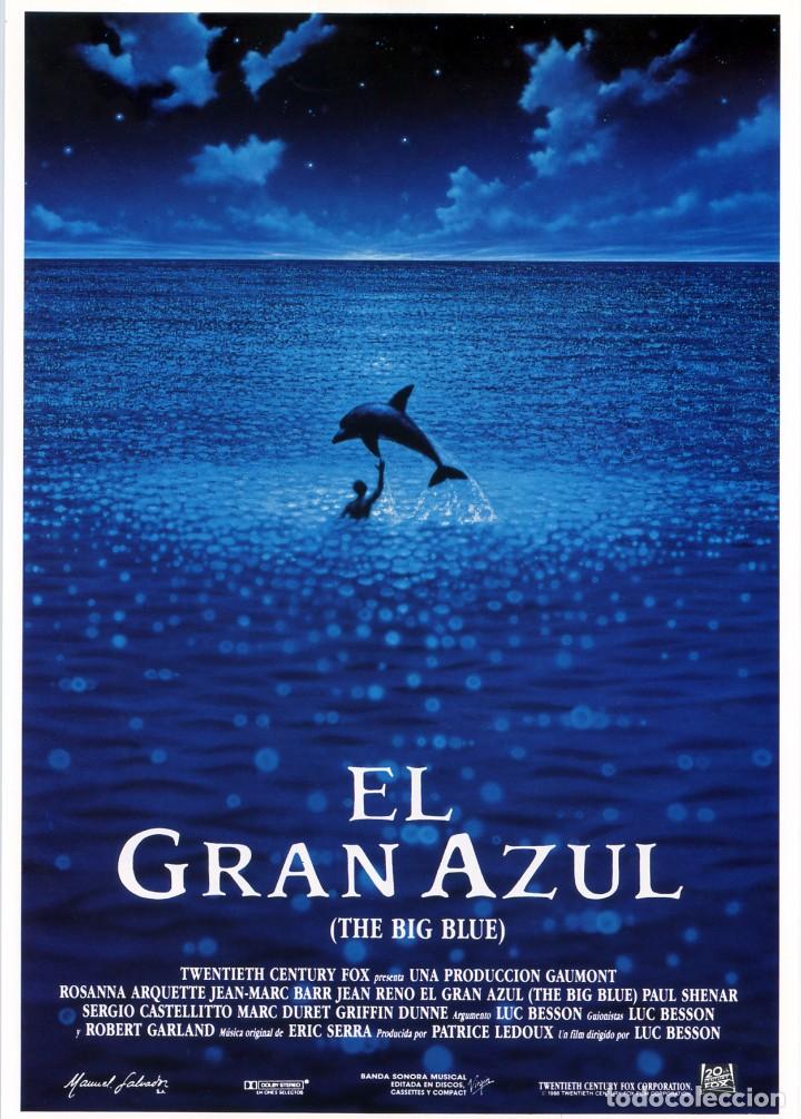Cinema: EL GRAN AZUL (GU&Iacute;A ORIGINAL SIMPLE CON FOTOS DE SU ESTRENO EN ESPA&Ntilde;A) DIRECTOR LUC BESSON