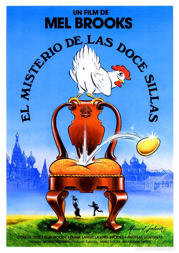 Cine: EL MISTERIO DE LAS DOCE SILLAS (GU&Iacute;A ORIGINAL SIMPLE CON FOTOS DE SU ESTRENO EN ESPA&Ntilde;A)