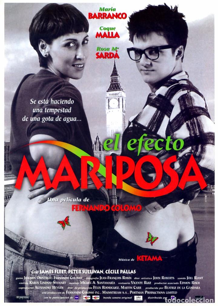 Cinema: EL EFECTO MARIPOSA (GU&Iacute;A ORIGINAL DOBLE CON FOTOS DE SU ESTRENO EN ESPA&Ntilde;A)  DIRECTOR FERNANDO COLOMO