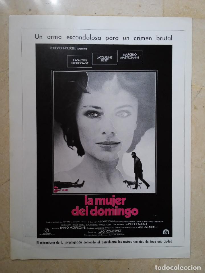 Cine: LAMINA ORIGINAL A&Ntilde;O 1976 -A4- LA MUJER DEL DOMINGO - Jacqueline Bisset