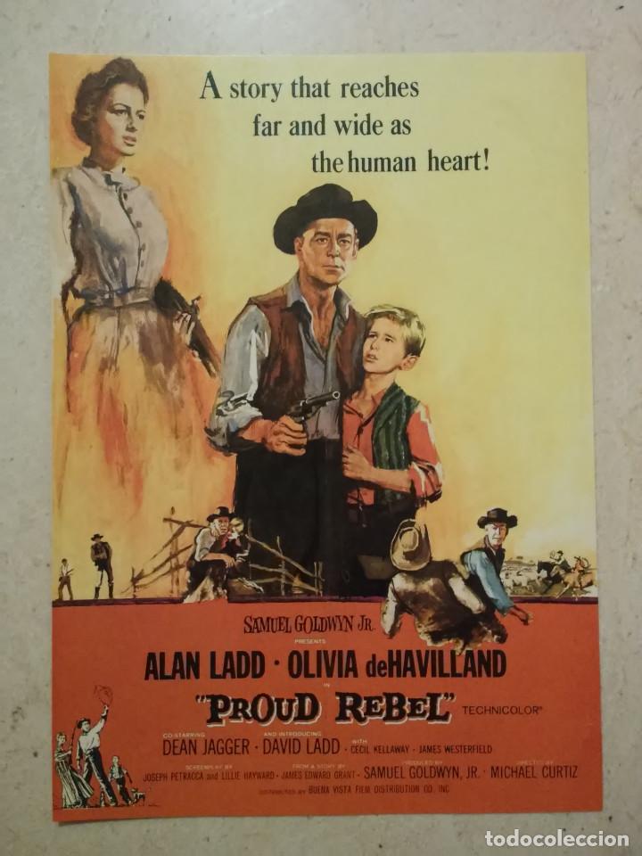Kino: FICHA COLECCIONABLE -A4- EL REBELDE ORGULLOSO - ALAN LADD - WESTERN - OLIVIA DE HAVILLAND