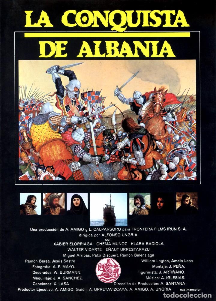 Cine: LA CONQUISTA DE ALBANIA (GU&Iacute;A ORIGINAL SIMPLE DE SU ESTRENO EN ESPA&Ntilde;A)
