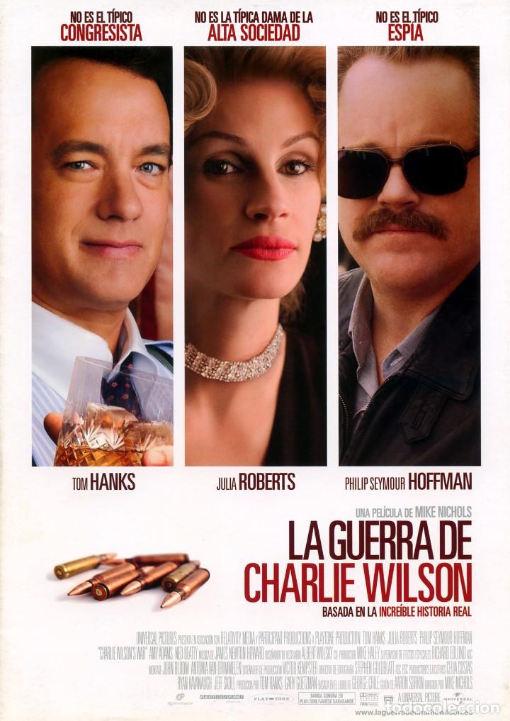 Cine: LA GUERRA DE CHARLIE WILSON (GU&Iacute;A ORIGINAL DOBLE CON FOTOS DE SU ESTRENO EN ESPA&Ntilde;A) JULIA ROBERTS