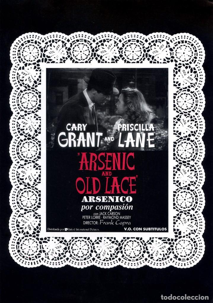 Cinema: ARSENICO POR COMPASI&Oacute;N (GU&Iacute;A ORIGINAL SIMPLE CON FOTOS DE SU ESTRENO EN ESPA&Ntilde;A) GARY GRANT