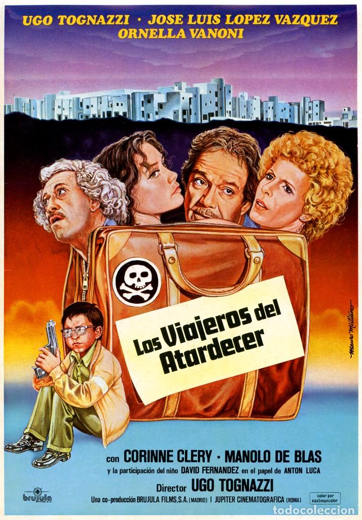 Kino: LOS VIAJEROS DEL ATARDECER (GU&Iacute;A ORIGINAL DOBLE CON FOTOS DE SU ESTRENO EN ESPA&Ntilde;A) UGO TOGNAZZI