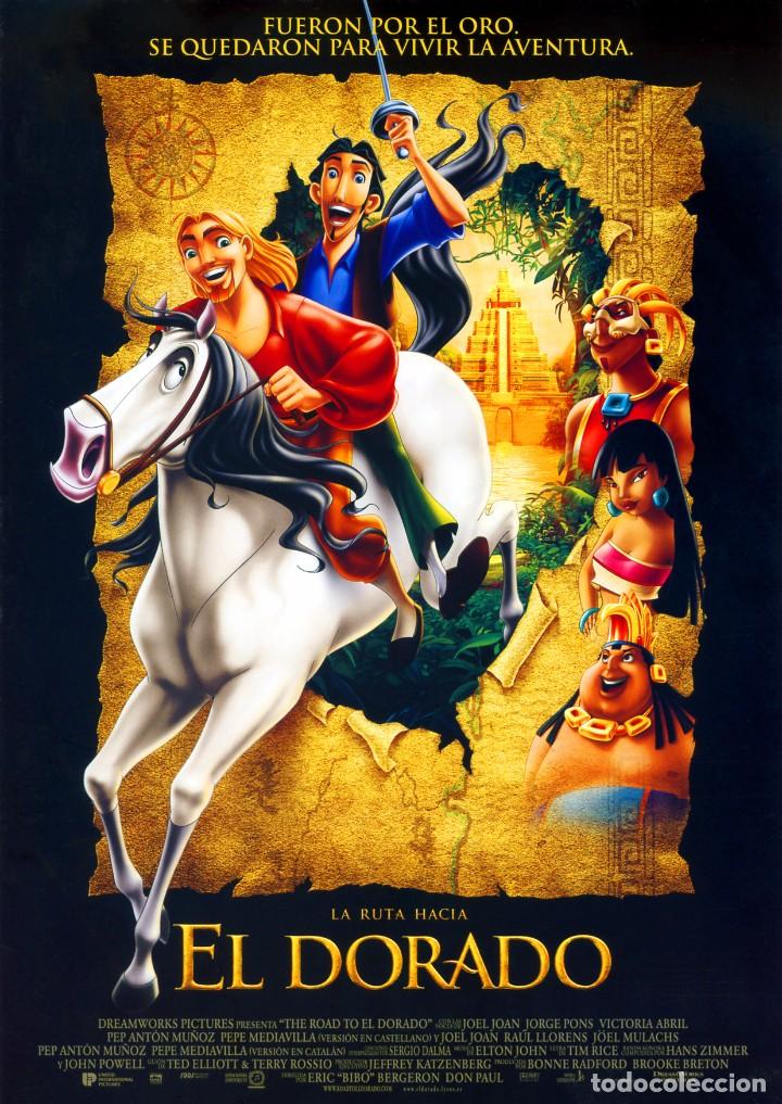 Cine: EL DORADO (GU&Iacute;A ORIGINAL DOBLE CON FOTOS DE SU ESTRENO EN ESPA&Ntilde;A) DIBUJOS ANIMADOS